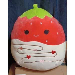 Squishmallows Valentines Scarlet White Strawberry 16” NWT